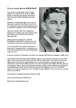 A preview of a PDF biography for Bentley, Loch Lomond